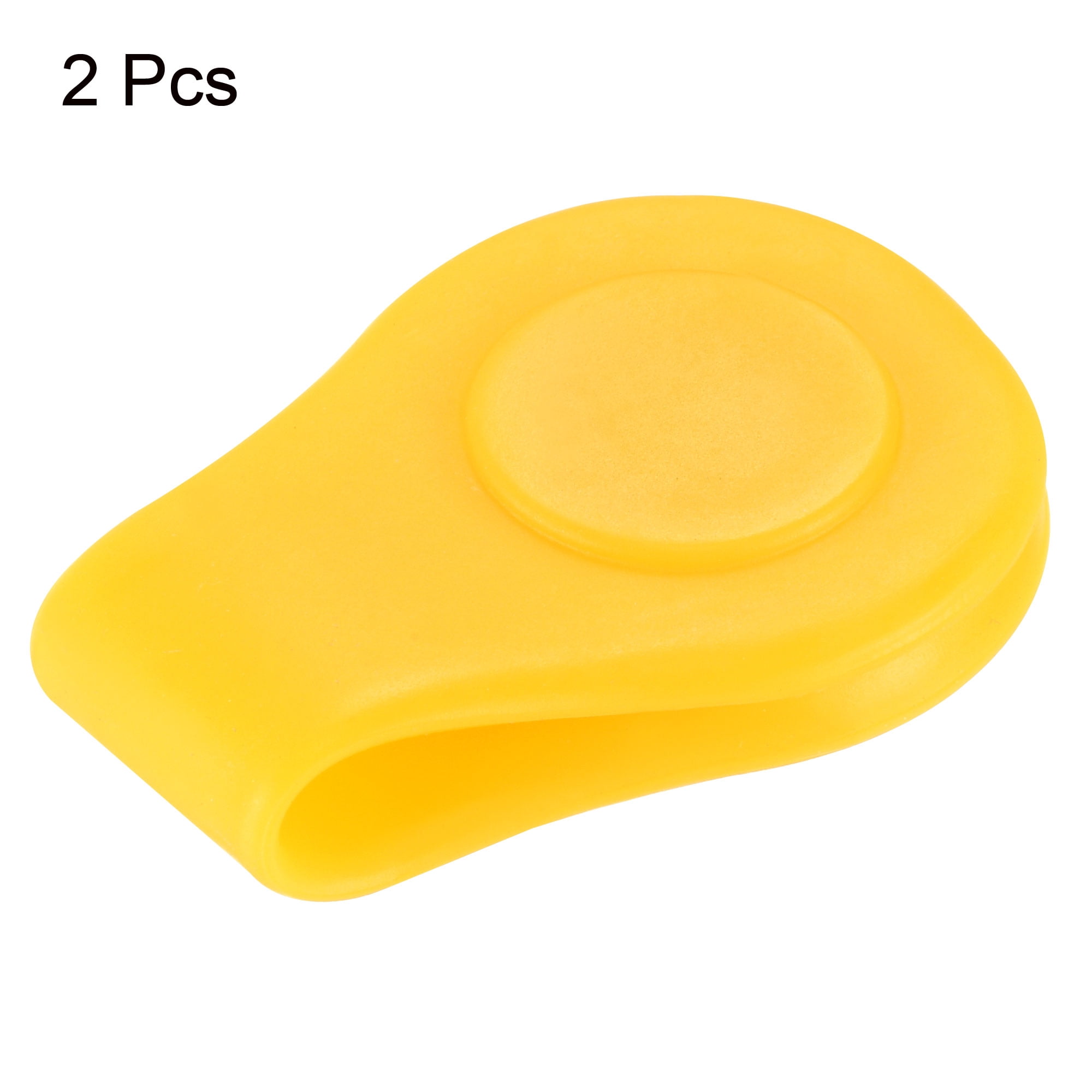 Unique Bargains Golf Hat Clip, Silicone Cap Clamp with Magnetic Ball Marker Holder Yellow