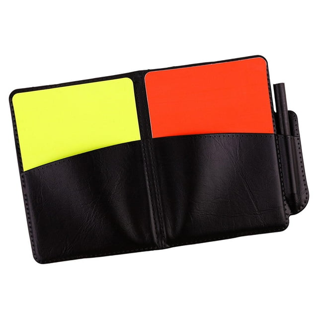 Tarjetas de árbitro de fútbol Zulema PVC con libro de bolsillo