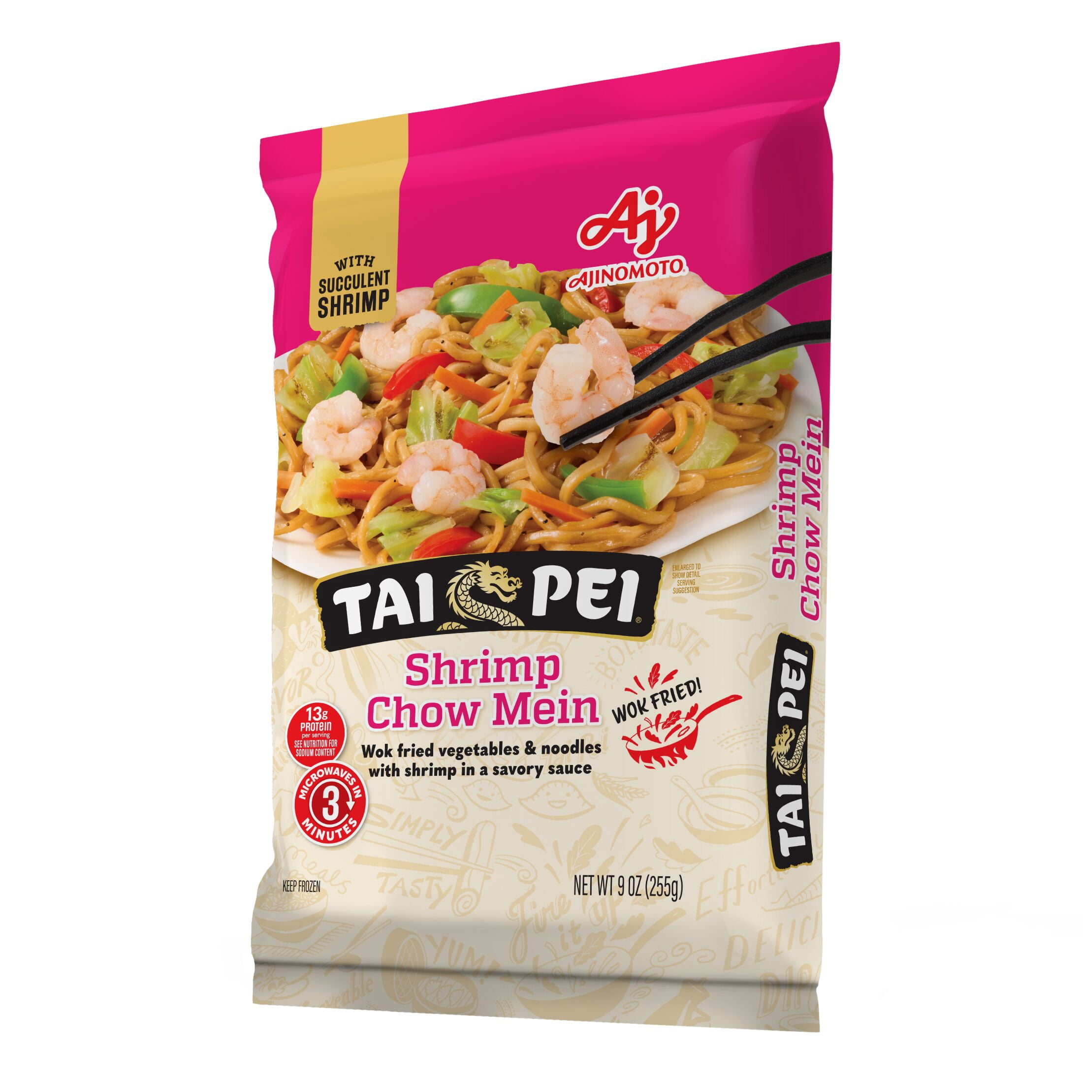 Tai Pei Shrimp Chow Mein, Frozen Asian Meals, 9 oz