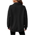 thumbnail image 4 of Diufon Collar Sweatshirt for Women Casual Long Sleeve Button Neck Pullover Tops Fall Fashion Clothes with Pockets, 4 of 9