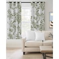 thumbnail image 2 of Sage Green Flower Blackout Curtains for Bedroom Living Room Darkening Curtains 63 Inches Long Vintage Country Rose Leaf Floral Window Curtain 2 Panels Set Window Treatment Grommet Drapes 42"x63", 2 of 9