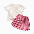 thumbnail image 4 of Paguaki Toddler Girls Dresses Outfits 1T 2T 3T 4T 5T 6T Toddler Girls Summer Clothes 5T Girls Sunflower Fly Sleeve T-shirt Denim Shorts 2PCs Set Dailywear, 4 of 4