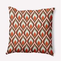 16" x 16" Simply Daisy Feathers Polyester Accent Pillow, Harvest Orange Qty 1