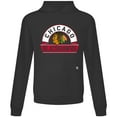 thumbnail image 2 of Men's Levelwear Black Chicago Blackhawks Relay Banner Arch Pullover Hoodie, 2 of 3