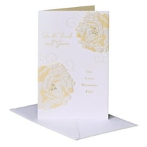 American Greetings Wedding Card for Bride and Groom (Golden Blooms)
