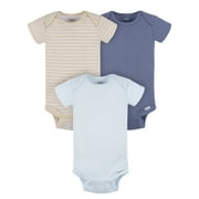 Gerber Baby Neutral Short Sleeve Onesies, 3-Pack, Sizes Newborn - 24 Months