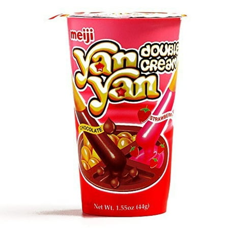 Meiji Yan Yan Chocolate and Strawberry Biscuits 1.55 oz each (1 Item Per (Best Place To Order Chocolate Covered Strawberries)