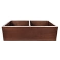 thumbnail image 2 of Premier Copper Products KASRDB30249 30 in. Hammered Copper Kitchen Rounded Apron Single Basin Sink, 2 of 2