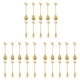 thumbnail image 1 of 15 Cuchara + 15 Tenedores Hoja de Acero Inoxidable Cuchara para Pastel de Café Tenedor Cucharas para Postre, Juego de Cucharaditas para Remover Dorado, 1 of 5