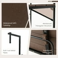 thumbnail image 6 of Costway Folding Hanging Table Outdoor Railing Table with 3-Level Adjustable Height, 6 of 9