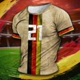 thumbnail image 4 of Playeras De Hombre Camiseta Informal De Verano De Manga Corta Con Cuello Redondo Y Estampado De Letras Y Caras Para Hombre, 4 of 6