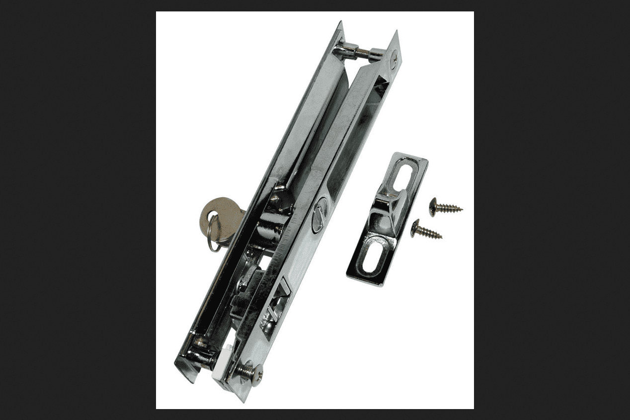 Barton Kramer Patio Door Lock Set With Key 65/8 in.