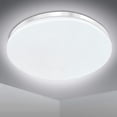 thumbnail image 1 of Lámpara de techo LED de 24 W, blanco frío 6500 K, panel redondo, moderna y delgada, ideal para sala de estar, baño, dormitorio, cocina y balcón, 27 x 5 cm., 1 of 5