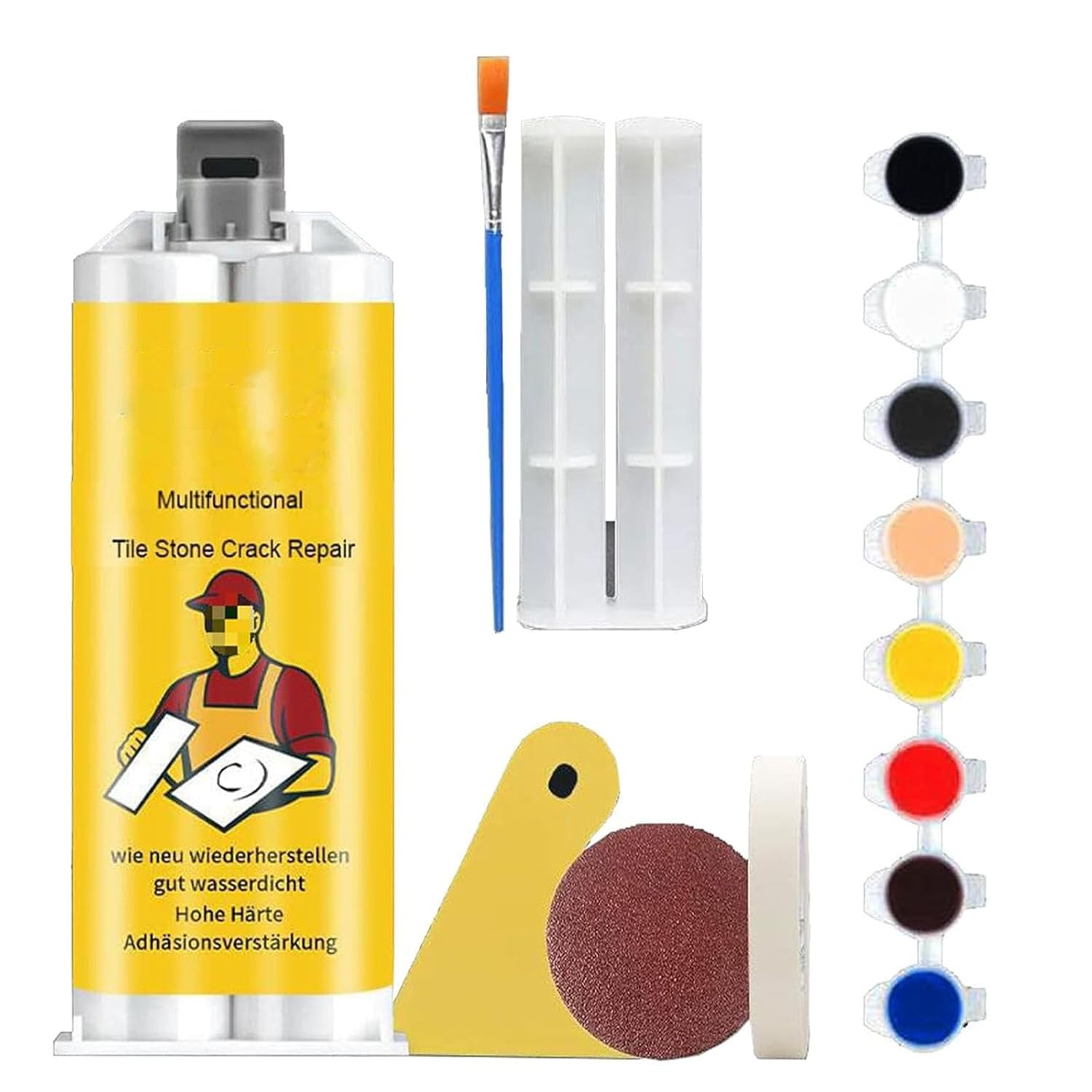 SHABEIBEI Fiberglass Tub & Porcelain Sink Repair Kit – White, Easy Fix For Cracks, Chips, Holes In Bathtubs And Showers