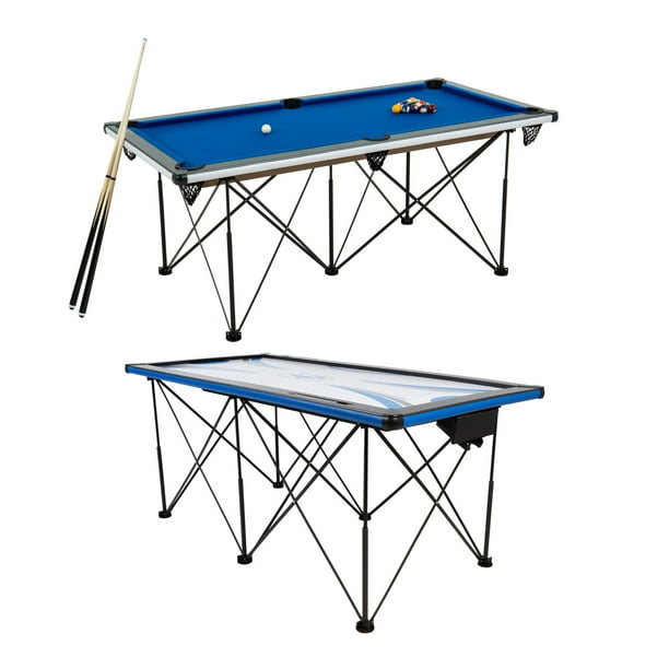 Triumph Sports 6’ Portable Pop Up Folding Air Hockey Table with Folding