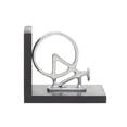 thumbnail image 5 of DecMode 6" Bike Silver Wood Bookends (Set of 2), 5 of 11