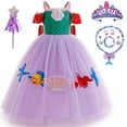 thumbnail image 1 of Lstmmwd Girls Princess Mermaid Costume Cosplay Party Dress, 1 of 5