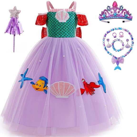 Lstmmwd Girls Princess Mermaid Costume Cosplay Party Dress