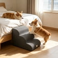 thumbnail image 6 of Soft Foam Core Non-slip Orthopedic Pet Stairs, Gentle Climbing Ramp for Small Medium Senior Dogs and Cats, Convenient Access for Bed, Sofa and Indoor Rest Use, 6 of 7