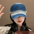 thumbnail image 2 of CoCozhu Retro Distressed Washed Cotton Denim Baseball Hat For Men And Women, Spring/summer Korean Version Versatile And Unique, Sunshade Duckbill Hat, 2 of 9