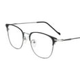 thumbnail image 4 of Gafas Baoblaze Luz Azul Semi Sin Montura Lentes Transparentes Plata, 4 of 8