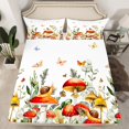 thumbnail image 2 of Feelyou Jungle Mushroom Full Size Sheets, Kawaii Snail Butterfly Bed Sheets, Cartoon Plant Botanical Sheet Sets, Breathable Home Decor, 4 Pieces, 2 of 7