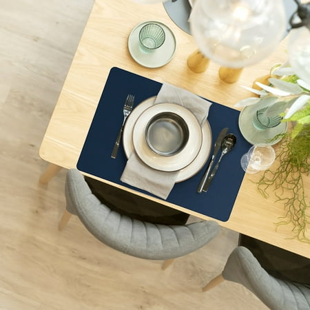 

Leather Placemat Home Double Rectangular Insulated Table Mat Christmas Table Setting for 4 Dining Table And Mat Dinner Mats Woven Cork Hot Plates 10 Inches round Dining Table for 2 Set