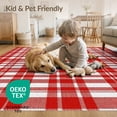 thumbnail image 4 of ODIKA Plaid Tartan Alternating Block Motif Symmetrical Border Gingham for Queen Size Bedroom, Under Bed, Master , Foldable Easy Care, 4 of 7