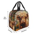 thumbnail image 3 of Lsque Cute Floral Cow Pattern Lunch Bag Women/Men Insulated Lunch Box,Small Leakproof Cooler Food Lunch Containers Reusable High Capacity Lunch Tote Bags, 3 of 6