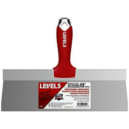12" Soft-Grip Stainless Steel Taping Knife - LEVEL5