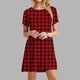 thumbnail image 2 of Vestido de Manga Corta para las Mujeres Casual Impreso Cuello Redondo, Vestido de las Señoras para la Primavera Y el Verano de Uso Diario, 2 of 9