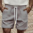 thumbnail image 2 of Migroa Mens Casual Shorts Outdoor Beach Shorts Elastic Waist Drawstring Athletic Workout Gym Jogger Shorts for Running Vacation with Pockets Light Ashy L, 2 of 5
