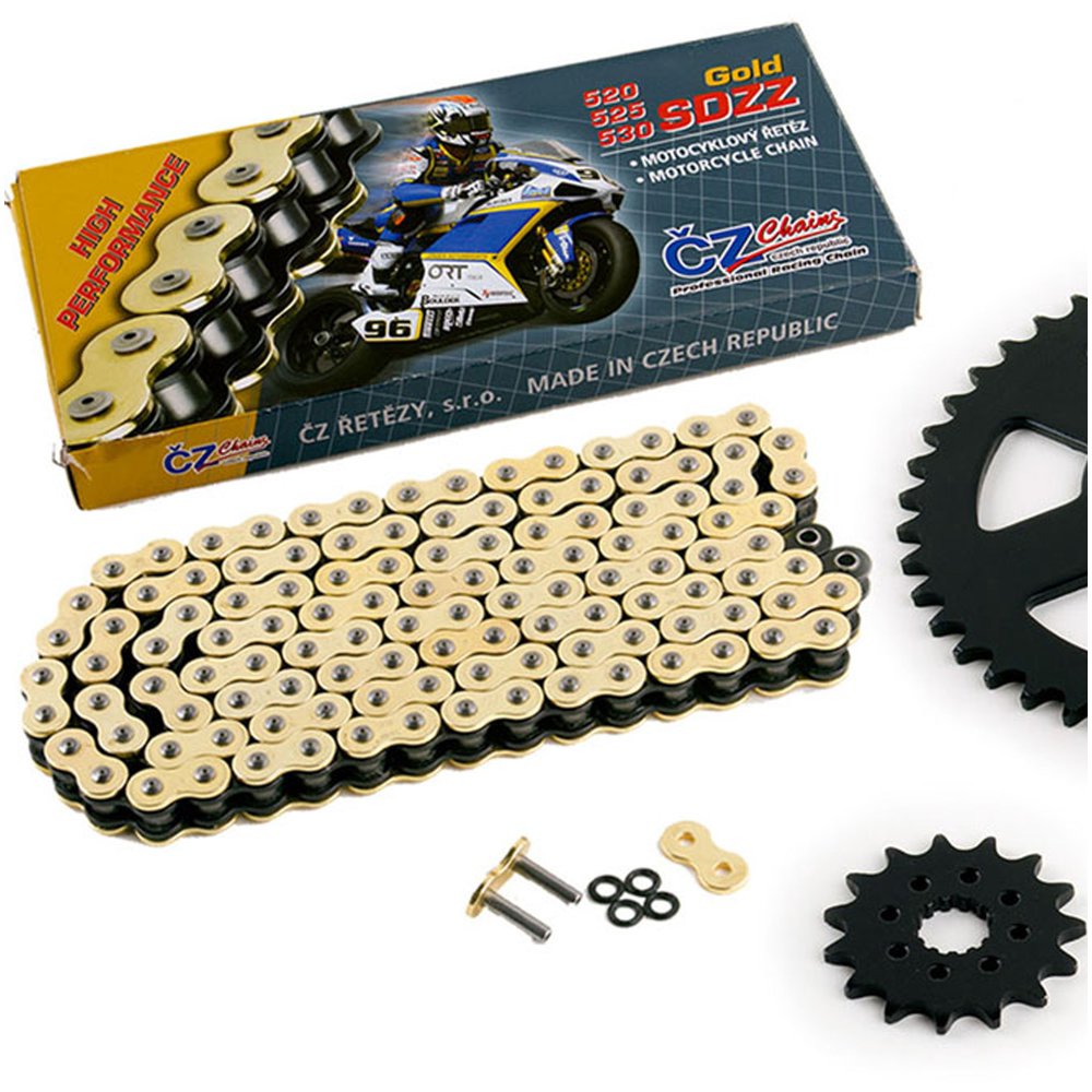 10 Kawasaki Ninja 650 650R CZ SDZZ Gold X Ring Chain Sprocket Silver 15/46 120L