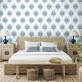thumbnail image 6 of Harry & Grace Coastal Blue Sea Breeze Palm Peel and Stick Wallpaper, 6 of 9