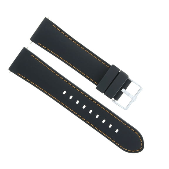 22MM RUBBER WATCH BAND STRAP FOR SEIKO SKX007 SKX009, SKX175 SKX176 BLACK ORANGE