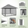 thumbnail image 2 of Gymax Outdoor Patio 13' x13' Pop Up Canopy Tent UV50+ Adjust Sun Protection w/ Mesh Sidewall Grey, 2 of 5