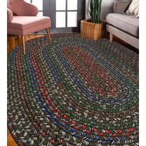 Rhody Rug Katie KA23 Dk Taupe 5 x 8 Oval - Braided Area Rug, Home Decor, Floor Mat or Bedroom Rug - Easy Care, Ideal for High Traffic Areas in Hallway and Living Room - Made in USA