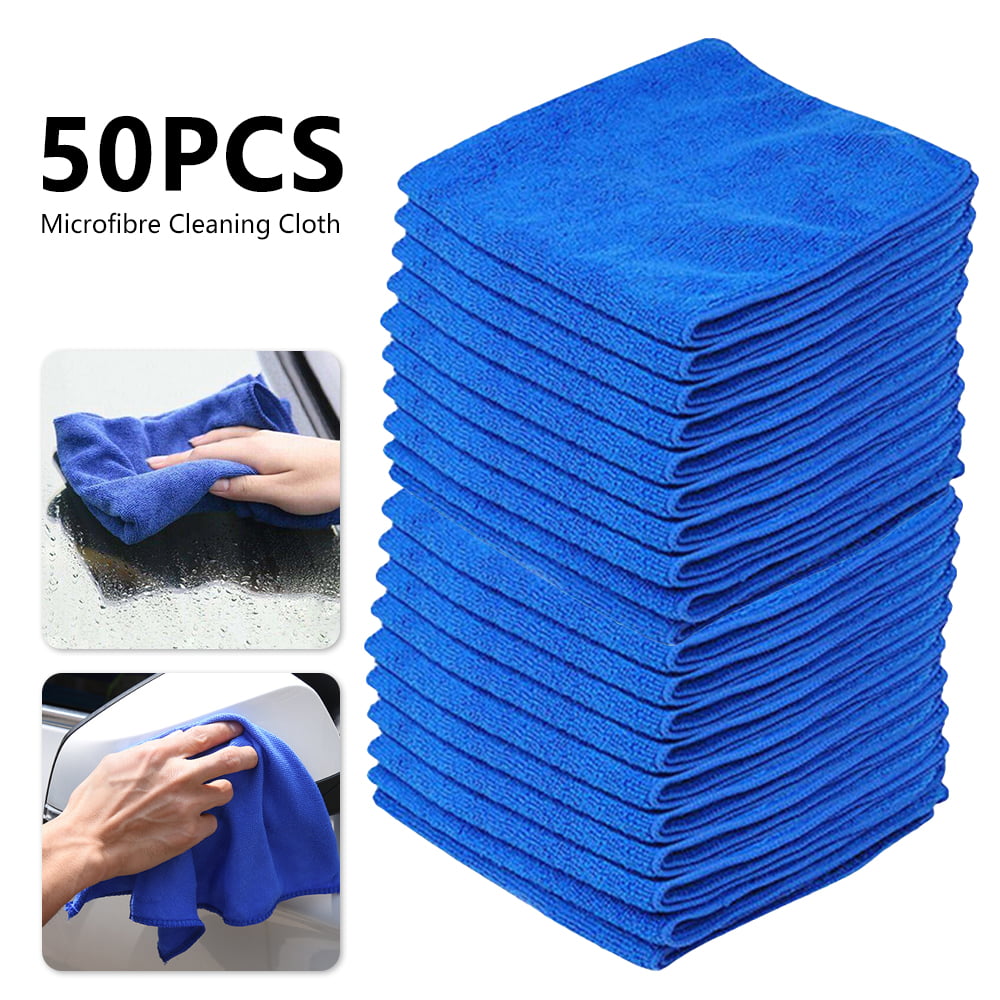 Pack of 50 Microfibre Dish Cloths Ultra Absorbent Multipurpose Kitchen Cleaning 