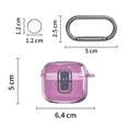 thumbnail image 3 of Estuche con mosquetón de cubierta transparente rígida para JBL Tune Flex 2023 Púrpura PC, 3 of 3