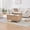 Wood, variant on WARAYZ Square Lift Top Coffee Table with Hidden Storage,Sliding Surface,Modern Fluted Wood Grain Finish,Convertible Dining Furniture,Brown