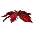 thumbnail image 2 of Northlight 9" Red Artificial Poinsettia Clip-On Christmas Ornament, 2 of 3