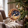 thumbnail image 2 of YuanGuangQ Christmas Acrylic Star Ornaments, 2D Round Winter Decorative Pendant Flat Tree Hanging, Holiday Party Decor for Christmas Tree Home Mantel Shelf Gift Decoration., 2 of 6