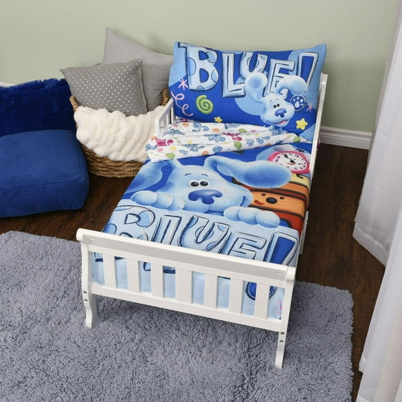 Blue's Clues 3 Piece Toddler Bedding Set with Reversible Comforter, Fitted Sheet and Pillowcase
