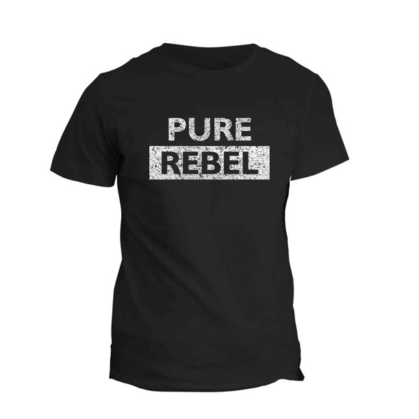 Pure Rebel T-Shirt by Ram Advantage – Ultra Soft 60/40 Sueded Blend Fabric  - Black - Walmart.com