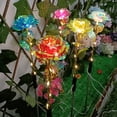 thumbnail image 4 of Bewildely Luces de flores alimentadas por energía Solar de acero inoxidable, luz Solar para césped de rosas, patio, jardín, luz de suelo al Jardín y Patio, 4 of 6