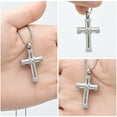 thumbnail image 4 of Rope Winding Cross Cremation Ashes Urn Pendant Necklace Memorial Keepsake Jewelry Lord’s Prayer Cross Ashes Necklaces, 4 of 6