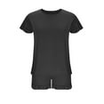 thumbnail image 6 of Censtreet Pajama Set for Women 2 Piece Loungewear Short Sleeve Tops and Shorts Set Soft Sleepwear, 6 of 6