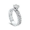 thumbnail image 2 of Bague de Fiançailles Double Rangée en Pavé Diamant 2 3/8ct Or Blanc 14K, 2 of 4