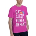 thumbnail image 2 of Eat Sleep Forex Repeat Men'S Basic Short Sleeve T-Shirt Fuchusia Medium, 2 of 5