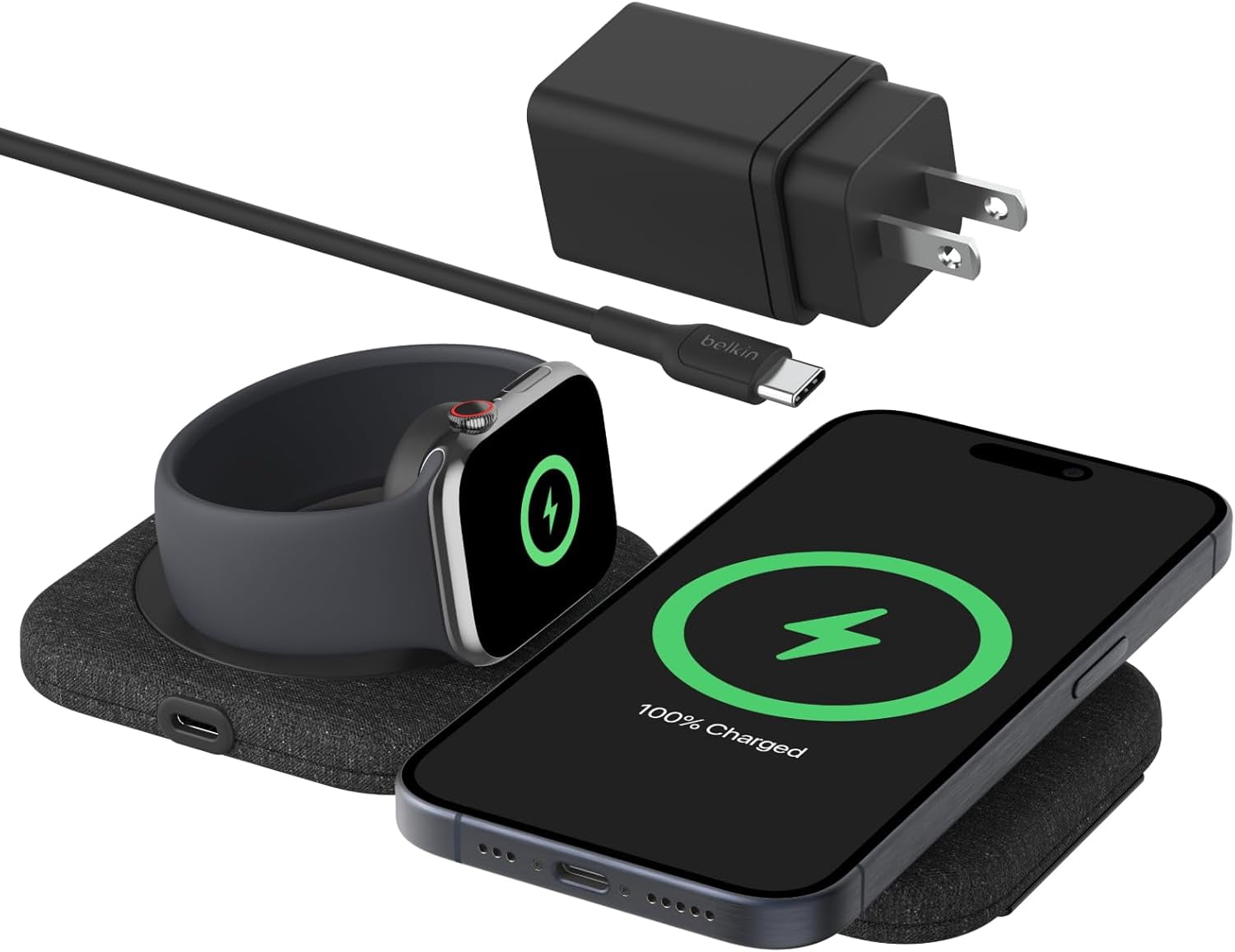 Apple iPhone Compatible MagSafe Duo Charger for Travel